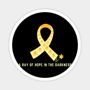 A ray of hope in the darkness Daffodils day Magnet